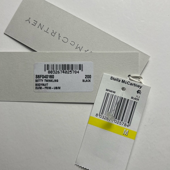 NWT Stella McCartney's BETTY TWINKLING FLOCKED-STAR UNDERWIRED BODYSUIT  SZ-M - Picture 15 of 15
